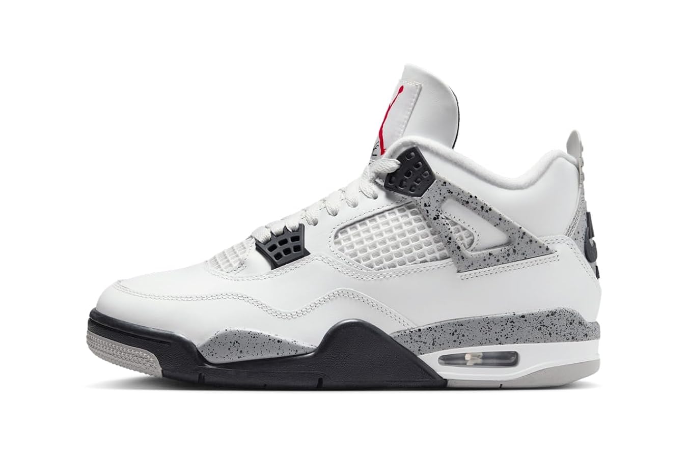 Air Jordan 4 retro ホワイト　28cm Amazon.com | Jordan Air 4 Retro White Cement Red Black Men's